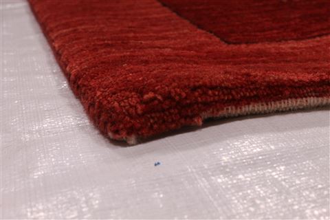 Gabbeh Red Hand Knotted 910 X 129 Area Rug 254-29329 Image 1