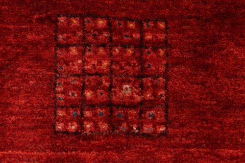 Gabbeh Red Hand Knotted 910 X 129 Area Rug 254-29329 Image 5