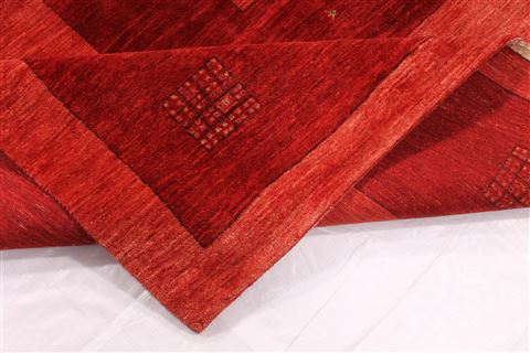 Gabbeh Red Hand Knotted 910 X 129 Area Rug 254-29329 Image 8