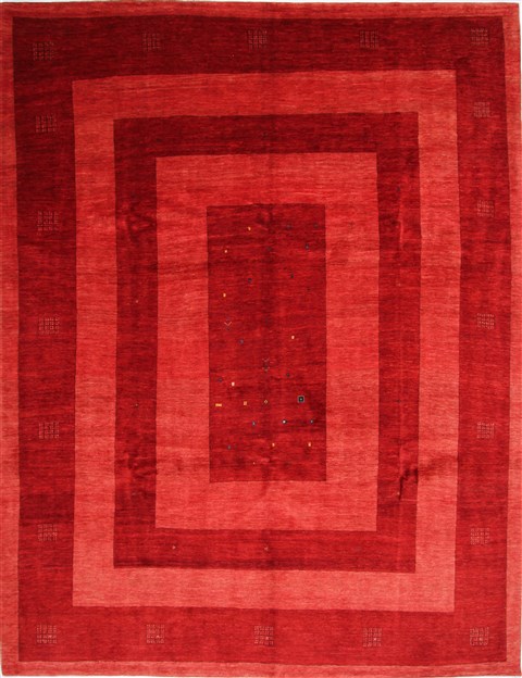 Gabbeh Red Hand Knotted 910 X 129 Area Rug 254-29329 Image 0