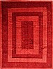 Gabbeh Red Hand Knotted 910 X 129  Area Rug 254-29329 Thumb 0
