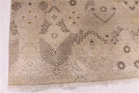 Modern Grey Square Hand Knotted 810 X 101 Area Rug 254-29332 Image 2