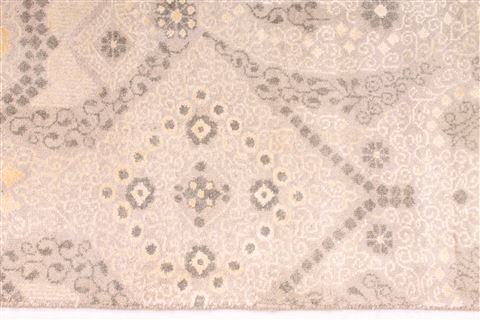 Modern Grey Square Hand Knotted 810 X 101 Area Rug 254-29332 Image 4