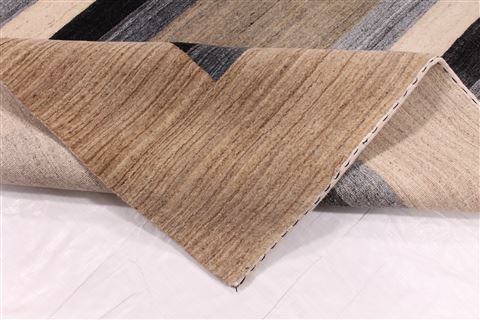 Modern Blue Hand Knotted 710 X 100 Area Rug 254-29333 Image 3