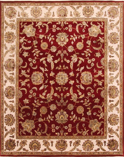 Mahal Beige Hand Knotted 81 X 101 Area Rug 254-29335 Image 0