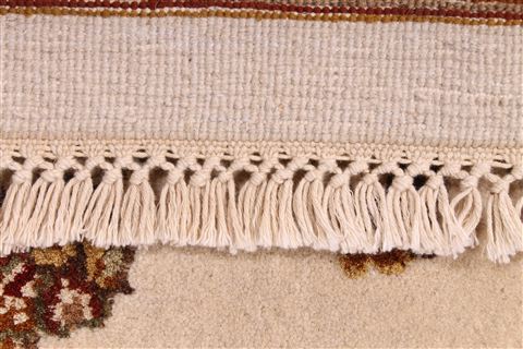 Mahal Beige Hand Knotted 81 X 101  Area Rug 254-29337 Image 1