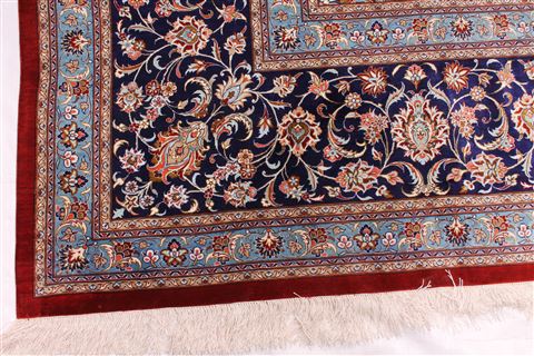 Qum Red Hand Knotted 98 X 130 Area Rug 254-29340 Image 5