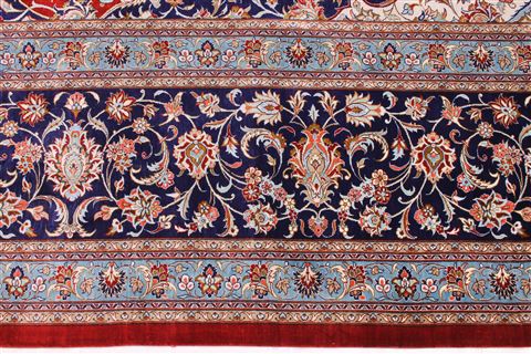 Qum Red Hand Knotted 98 X 130 Area Rug 254-29340 Image 7