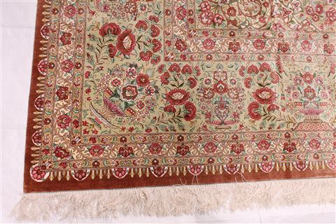 Qum Beige Hand Knotted 910 X 133 Area Rug 254-29341 Image 6