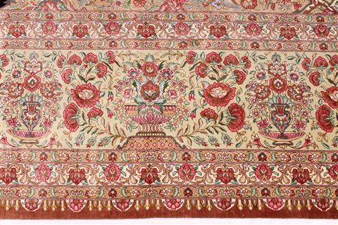 Qum Beige Hand Knotted 910 X 133 Area Rug 254-29341 Image 8