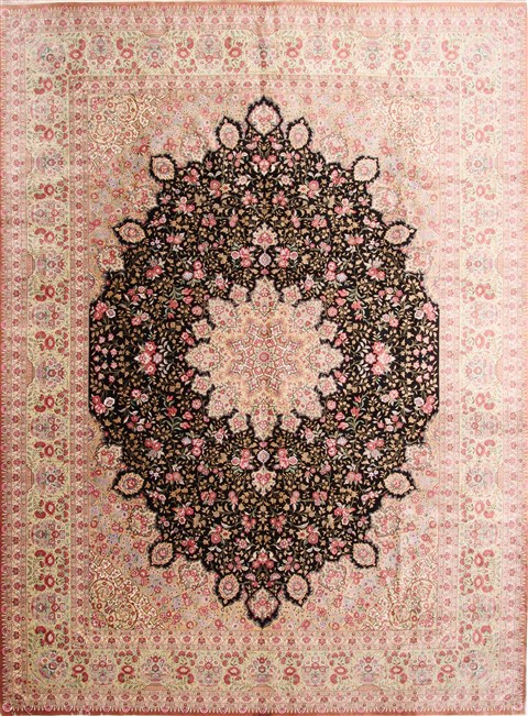 Qum Beige Hand Knotted 910 X 133 Area Rug 254-29341 Image 0