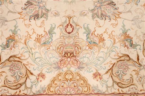 Tabriz Beige Hand Knotted 910 X 135 Area Rug 254-29342 Image 1