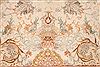 Tabriz Beige Hand Knotted 910 X 135  Area Rug 254-29342 Thumb 1