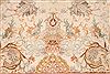 Tabriz Beige Hand Knotted 910 X 135 Area Rug 254-29342 Thumb 1