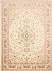 Tabriz Beige Hand Knotted 910 X 135 Area Rug 254-29342 Thumb 0