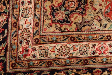 Qum Blue Hand Knotted 910 X 130 Area Rug 254-29344 Image 1