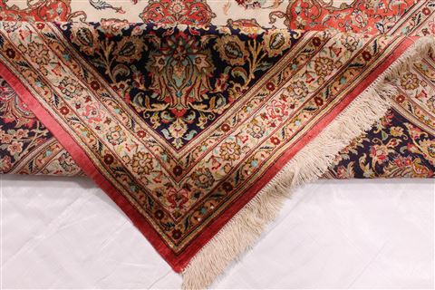 Qum Blue Hand Knotted 910 X 130 Area Rug 254-29344 Image 4