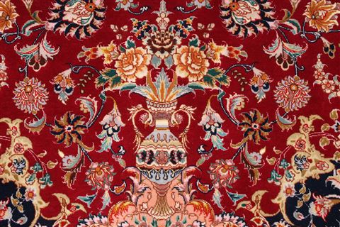 Tabriz Blue Hand Knotted 100 X 132 Area Rug 254-29346 Image 2