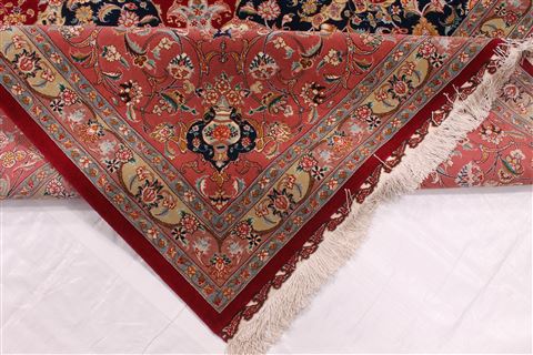 Tabriz Blue Hand Knotted 100 X 132 Area Rug 254-29346 Image 5