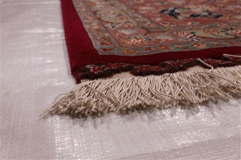 Tabriz Blue Hand Knotted 100 X 132 Area Rug 254-29346 Image 6