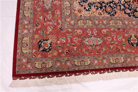 Tabriz Blue Hand Knotted 100 X 132 Area Rug 254-29346 Image 7