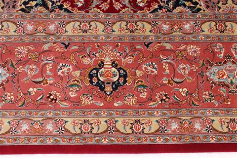 Tabriz Blue Hand Knotted 100 X 132 Area Rug 254-29346 Image 9