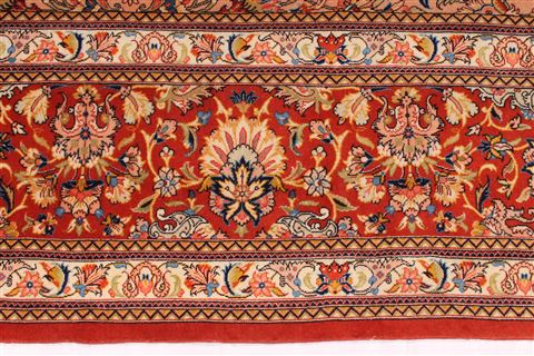 Qum Brown Hand Knotted 910 X 143 Area Rug 254-29347 Image 1