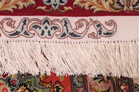 Tabriz Beige Hand Knotted 100 X 130 Area Rug 254-29348 Image 2