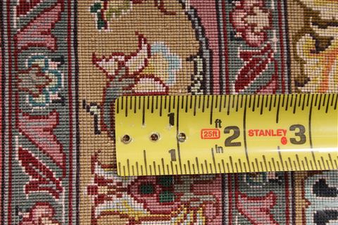 Tabriz Beige Hand Knotted 100 X 130 Area Rug 254-29348 Image 3