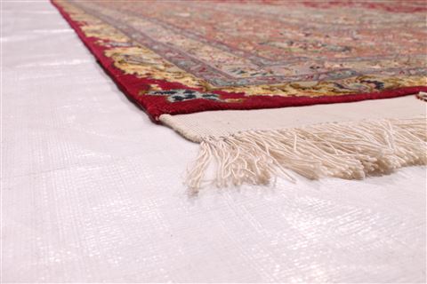 Tabriz Beige Hand Knotted 100 X 130 Area Rug 254-29348 Image 5