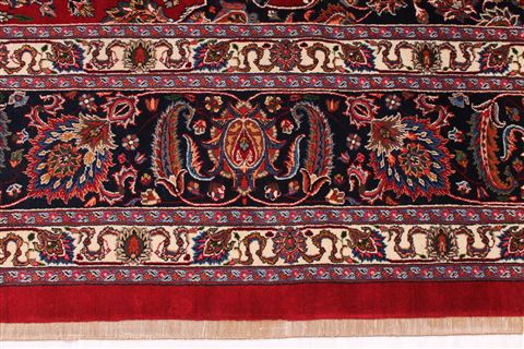 Mashad Red Hand Knotted 910 X 131 Area Rug 254-29349 Image 9