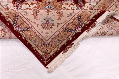 Tabriz Purple Hand Knotted 100 X 133 Area Rug 254-29352 Image 3