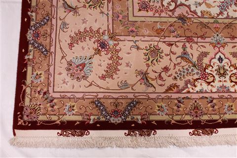 Tabriz Purple Hand Knotted 100 X 133 Area Rug 254-29352 Image 6