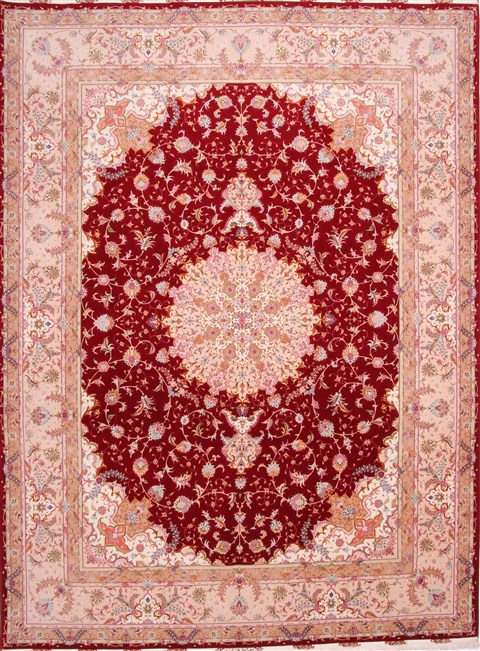 Tabriz Purple Hand Knotted 100 X 133 Area Rug 254-29352 Image 0