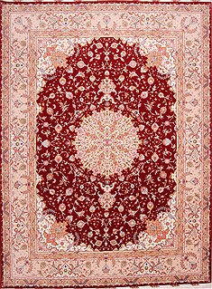 Tabriz Purple Hand Knotted 10'0" X 13'3"  Area Rug 254-29352