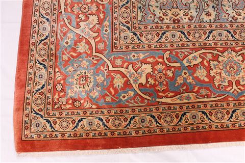 Qum Blue Hand Knotted 910 X 135 Area Rug 254-29353 Image 6