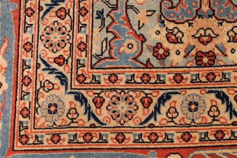 Qum Blue Hand Knotted 910 X 135 Area Rug 254-29353 Image 9