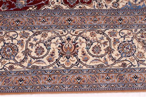 Nain Beige Hand Knotted 100 X 144 Area Rug 254-29355 Image 1