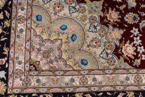 Tabriz Green Hand Knotted 910 X 135 Area Rug 254-29356 Image 1