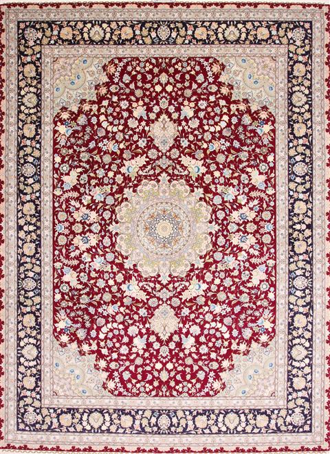 Tabriz Green Hand Knotted 910 X 135 Area Rug 254-29356 Image 0