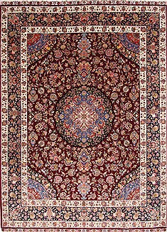 Tabriz Red Hand Knotted 9'10" X 13'5"  Area Rug 254-29358