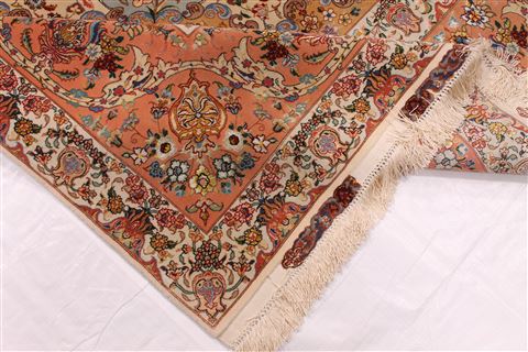 Tabriz Purple Hand Knotted 101 X 139 Area Rug 254-29359 Image 4