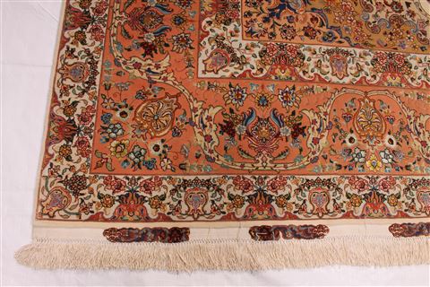 Tabriz Purple Hand Knotted 101 X 139 Area Rug 254-29359 Image 6