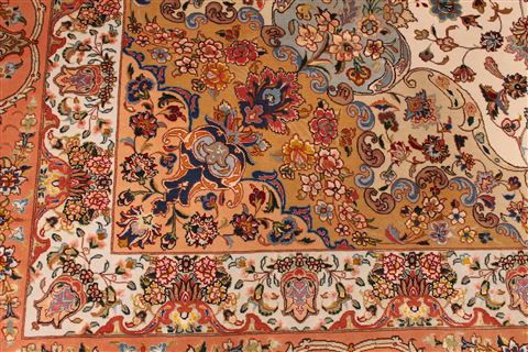 Tabriz Purple Hand Knotted 101 X 139 Area Rug 254-29359 Image 9