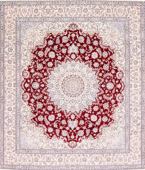Nain Beige Hand Knotted 102 X 117 Area Rug 254-29361 Image 0