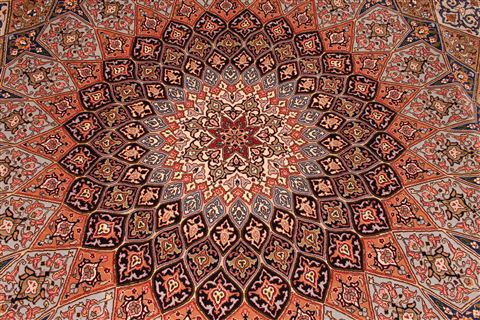 Tabriz Green Hand Knotted 100 X 134  Area Rug 254-29364 Image 3