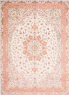 Tabriz Purple Hand Knotted 9'10" X 13'4"  Area Rug 254-29365