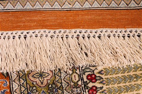 Qum Green Hand Knotted 99 X 132 Area Rug 254-29367 Image 8
