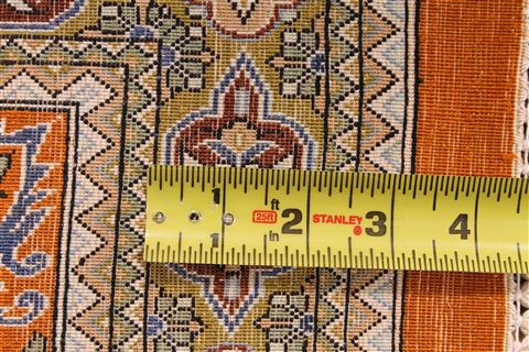 Qum Green Hand Knotted 99 X 132 Area Rug 254-29367 Image 9
