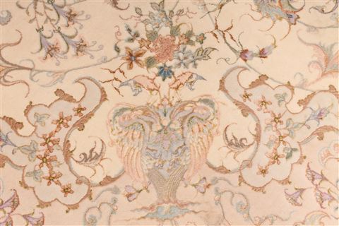 Tabriz Beige Hand Knotted 910 X 136 Area Rug 254-29368 Image 10